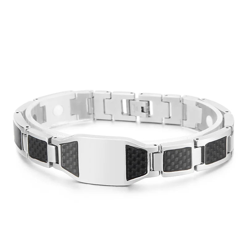 Prayer Hand Bracelet Men Christian Stainless Steel Religion Jewelry