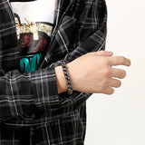 Men's Stainless Steel Skeleton Charm Bracelet
