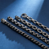 Men's Stainless Steel Skeleton Charm Bracelet
