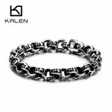 Men's Stainless Steel Skeleton Charm Bracelet