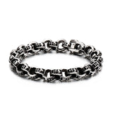 Men's Stainless Steel Skeleton Charm Bracelet