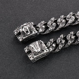 Punk Animal Cuban Bracelet Men Stainless Steel 316L Jewelry