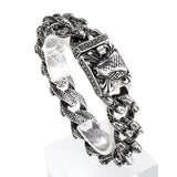 Punk Animal Cuban Bracelet Men Stainless Steel 316L Jewelry