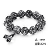 Men's Punk Stainless Steel Charm Bracelet with Mysterious Symbol