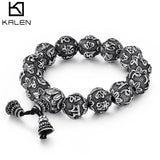 Men's Punk Stainless Steel Charm Bracelet with Mysterious Symbol