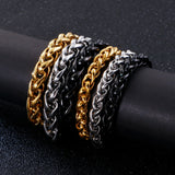 Retro HipHop Style Stainless Steel Bracelet Tricolor