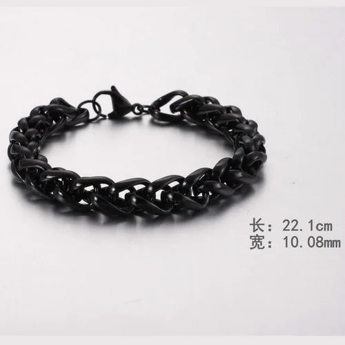 Retro HipHop Style Stainless Steel Bracelet Tricolor