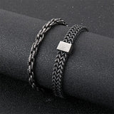 Matte Link Chain Bracelet Stainless Steel Bangle
