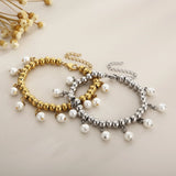 Bohemian Tassels Pearl Bracelet for Women, Daughter Birthday Gift
