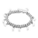 Bohemian Tassels Pearl Bracelet for Women, Daughter Birthday Gift