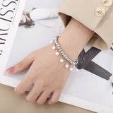Bohemian Tassels Pearl Bracelet for Women, Daughter Birthday Gift