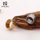 Bulgaria Rings For Women 12mm Width Rhinestone Grid Charm Finger Rings