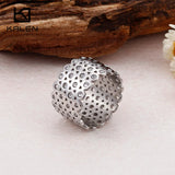 Bulgaria Rings For Women 12mm Width Rhinestone Grid Charm Finger Rings