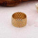 Bulgaria Rings For Women 12mm Width Rhinestone Grid Charm Finger Rings