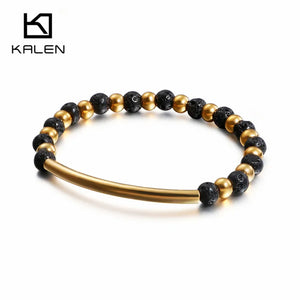 Boho Style Stainless Steel Beaded Bracelet for Women