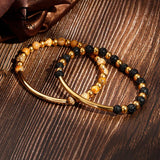 Boho Style Stainless Steel Beaded Bracelet for Women