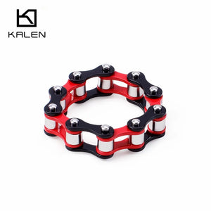 Colorful Stainless Steel Motorcycle Chain Ring for Men Party Jewelry