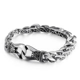 Stainless Steel Handcuff Bracelet 18mm Heavy Chain Men's Jewelry