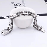 Stainless Steel Handcuff Bracelet 18mm Heavy Chain Men's Jewelry