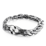 Stainless Steel Handcuff Bracelet 18mm Heavy Chain Men's Jewelry