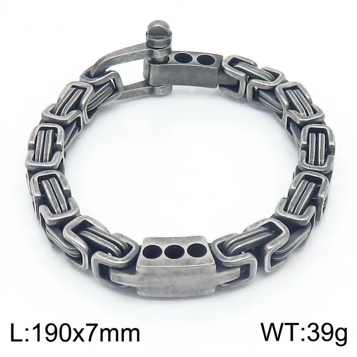 Vintage Byzantium Charm Bracelet for Men
