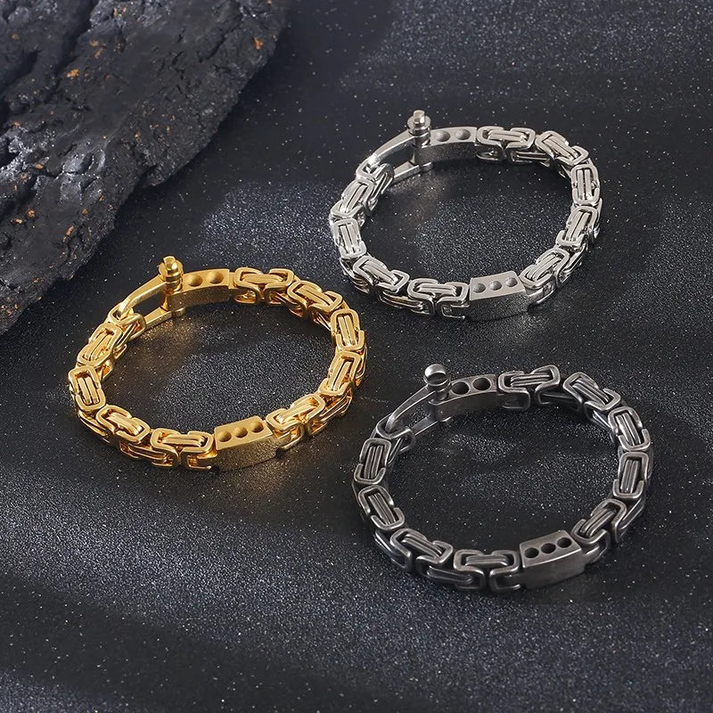 Vintage Byzantium Charm Bracelet for Men