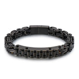 Stainless Steel Biker Bracelet with Royal Chain