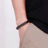 Stainless Steel Biker Bracelet with Royal Chain