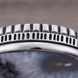 Men's Stainless Steel Cuff Bangle Grid Charm Bracelet