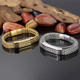 Tennis Chain Bracelet Stainless Steel Biker Gift for Men