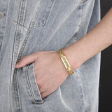 Tennis Chain Bracelet Stainless Steel Biker Gift for Men