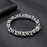 Men's Stainless Steel Link Chain Bracelet Metal Weave Armband Hand Jewelry
