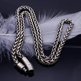 Vintage Stainless Steel 65cm Whip Chain Necklace Men Biker Jewelry