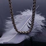 Vintage Stainless Steel 65cm Whip Chain Necklace Men Biker Jewelry