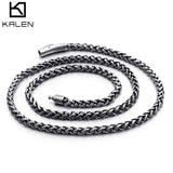 Vintage Stainless Steel 65cm Whip Chain Necklace Men Biker Jewelry