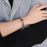 Vintage Stainless Steel Bicycle Chain Spliced Bracelet For Men