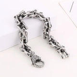Vintage Stainless Steel Bicycle Chain Spliced Bracelet For Men