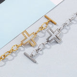 Zircon Cross Bracelet Strand Twist Chain With Cross Charms Bracelet