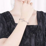 Zircon Cross Bracelet Strand Twist Chain With Cross Charms Bracelet