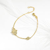 925 Silver Evil Eye Hand Eye Horse Hoof Bracelet for Women
