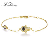 925 Silver Evil Eye Hand Eye Horse Hoof Bracelet for Women