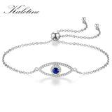 KALETIEN Sterling Silver Horse Hoof Bracelet Evil Eye Hand Lucky Turkey Jewelry