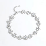 925 Silver Bracelet Lucky Mini Four-Leaf Clover Charm