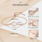 925 Silver Zircon Bracelet Evil Eye Charm Bead Jewelry