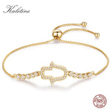 925 Silver Zircon Tennis Bracelet Hamsa Hand Charm Mens Jewelry