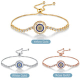 925 Sterling Silver Evil Eye Bracelet Zircon Tennis Bracelet