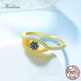 925 Silver Evil Eye Stone Ring, Wedding Gift KLTR111