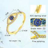 925 Silver Evil Eye Stone Ring, Wedding Gift KLTR111