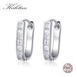 925 Silver Huggie Hoop Earrings Zircon Wedding Gift