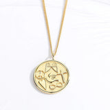 925 Silver Letters Necklace Women Faith Hope Love Dream Initial Pendant